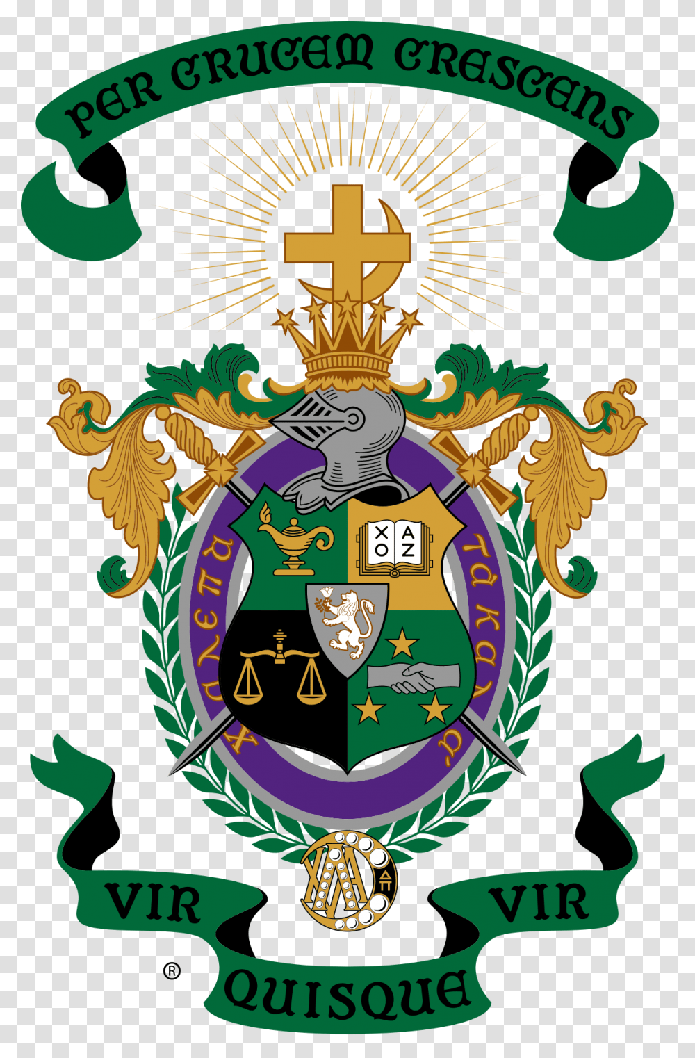 Omega Psi Phi Lambda Chi Alpha Coat Of Arms, Poster, Advertisement, Logo Transparent Png