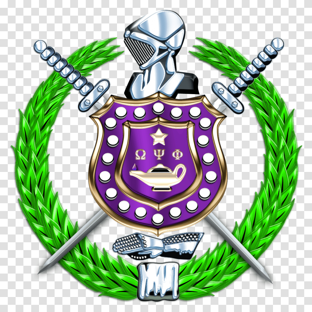 Omega Psi Phi Shield, Logo, Trademark, Emblem Transparent Png