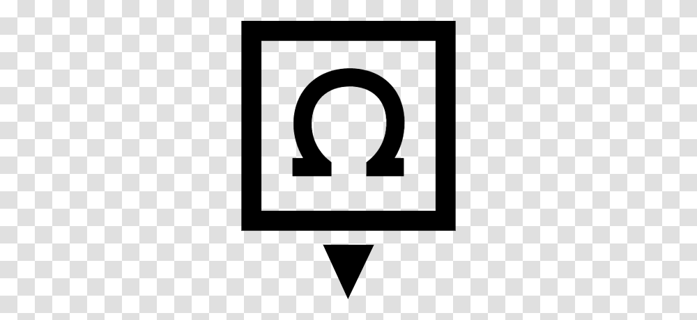 Omega Sign In A Square With Down Arrow Free Vectors Logos, Gray, World Of Warcraft Transparent Png