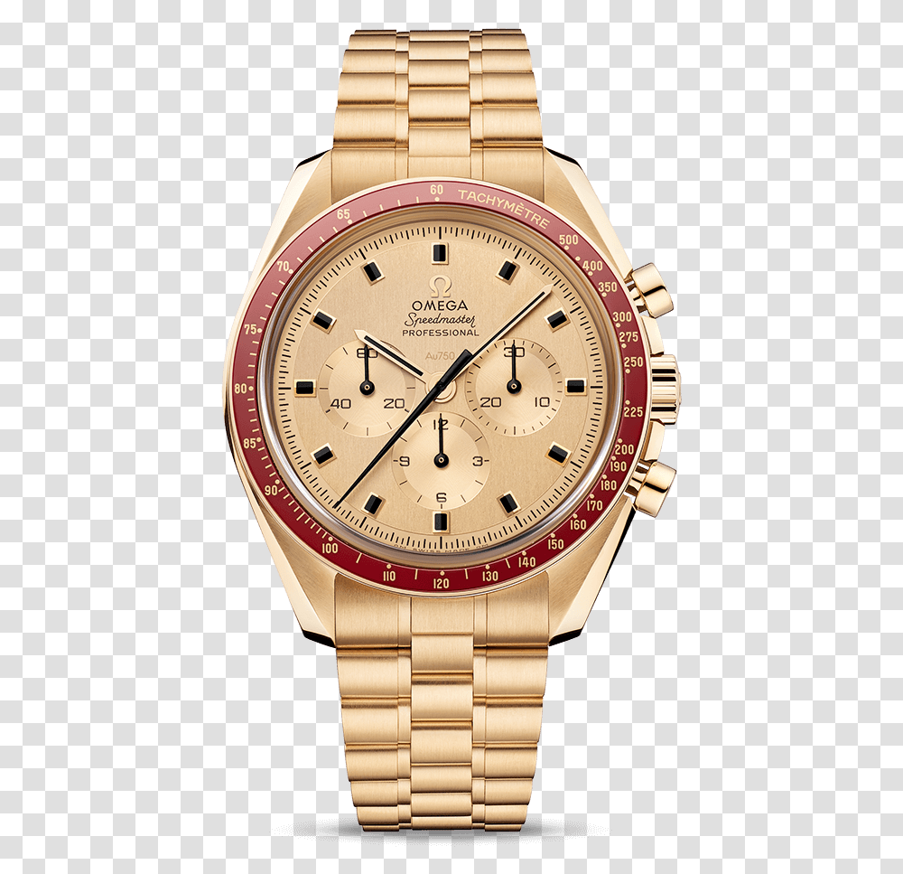 Omega Speedmaster 50th Anniversary Gold, Wristwatch, Clock Tower, Architecture, Building Transparent Png