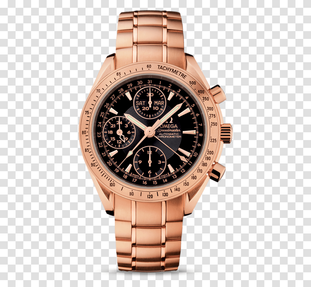 Omega Speedmaster Day Date Rose Gold, Wristwatch Transparent Png