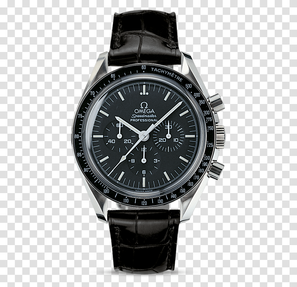Omega Speedmaster Moonwatch 42 Negra Piel Omega Seamaster Black Ceramic, Wristwatch Transparent Png