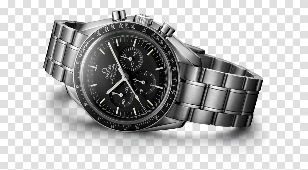 Omega Speedmaster Professional Moonwatch With Steel Omega Speedmaster Professional, Wristwatch Transparent Png