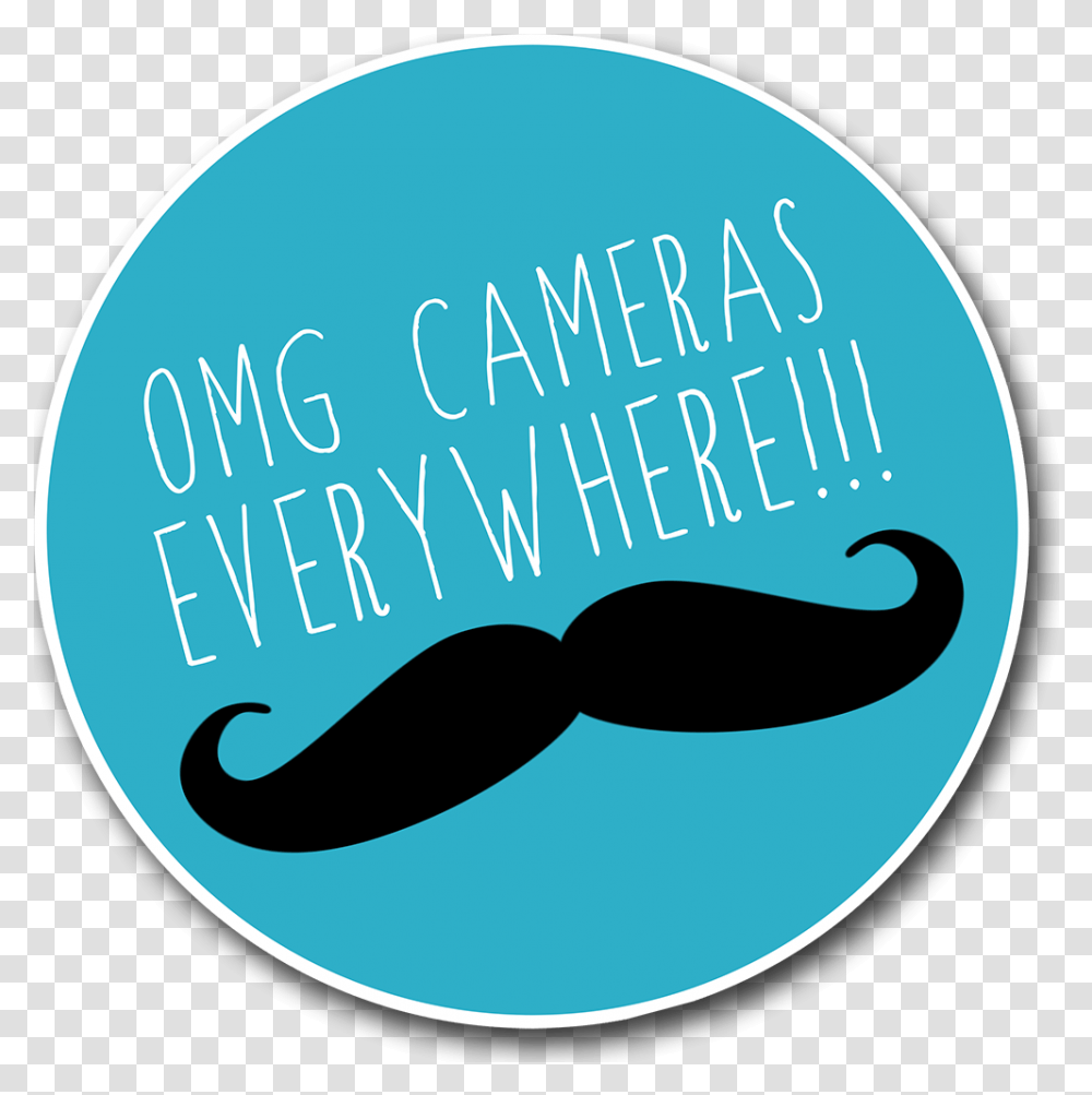 Omg Everywhere, Label, Text, Mustache, Sticker Transparent Png