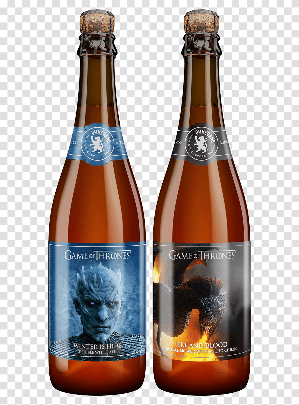 Ommegang Game Of Thrones Fire And Blood 2017 Bottle Ommegang Game Of Thrones Beer, Label, Alcohol, Beverage Transparent Png