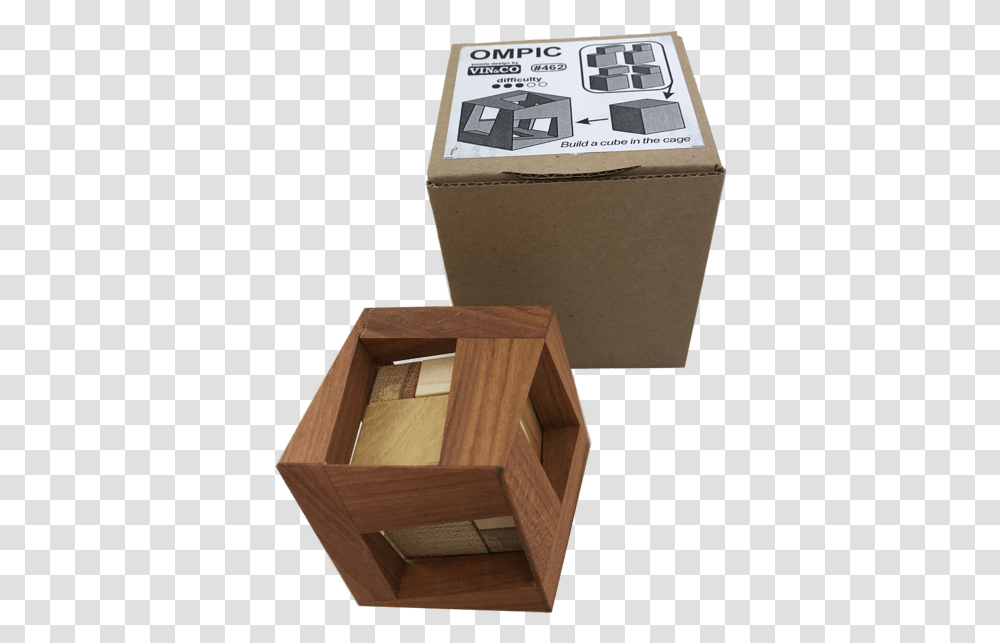 Ompic 4 Piece Puzzle In Box Plywood, Carton, Cardboard, Mailbox, Letterbox Transparent Png