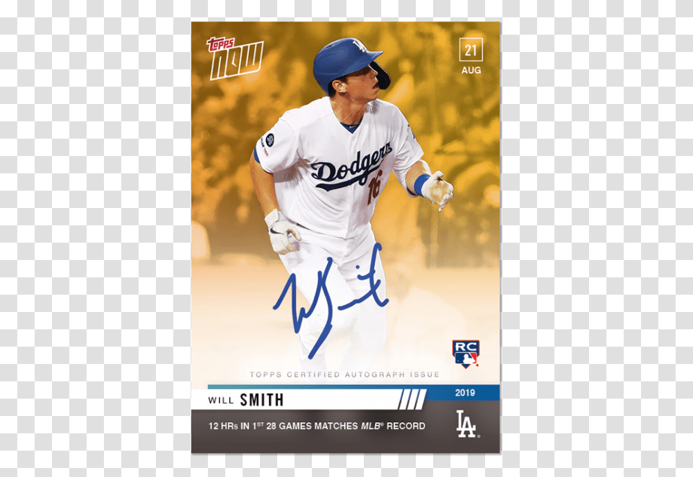 On Card Auto Los Angeles Dodgers, Person, People, Athlete Transparent Png