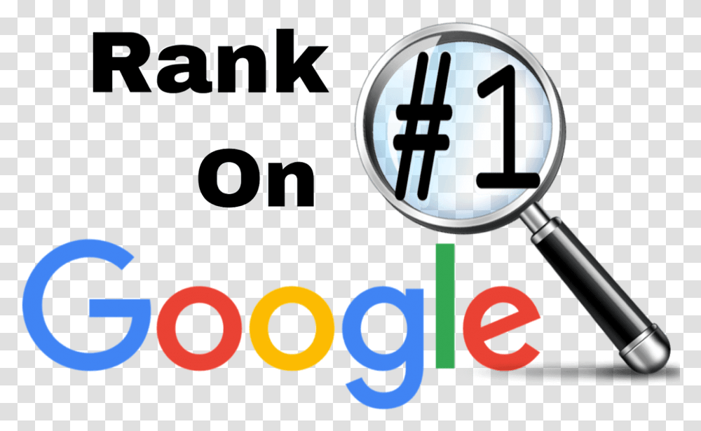 On Google Rank 1 Google, Alphabet, Word, Magnifying Transparent Png