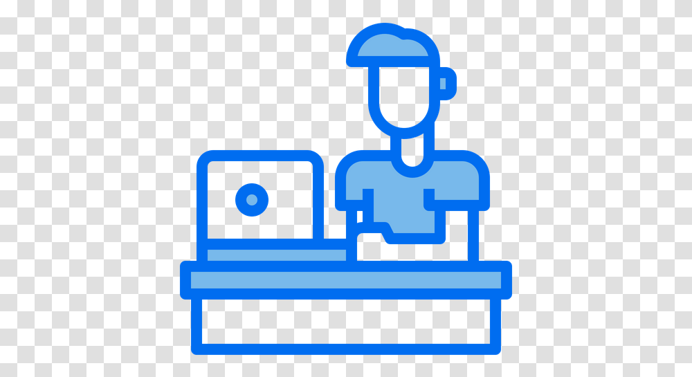 On Laptop Icon Of Colored Outline Style Horizontal, Furniture, Machine, Electronics, Text Transparent Png