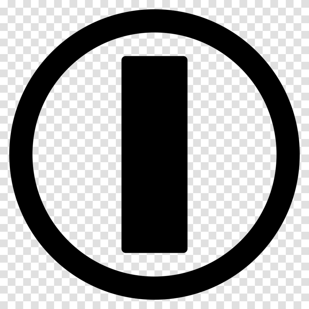 On Power Circular Symbol With A Bar Inside Icon Free, Number, Logo, Trademark Transparent Png
