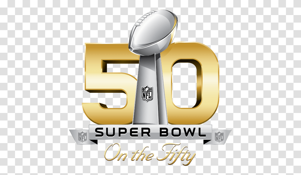 On The 50 Logo Super Bowl, Number, Trophy Transparent Png
