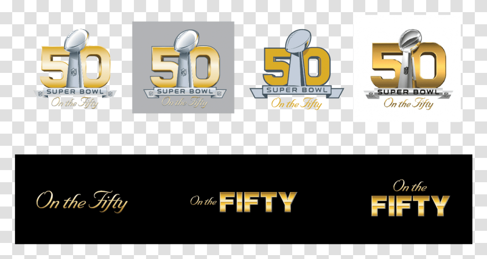 On The 50 Logo System Super Bowl 2016, Word, Alphabet Transparent Png