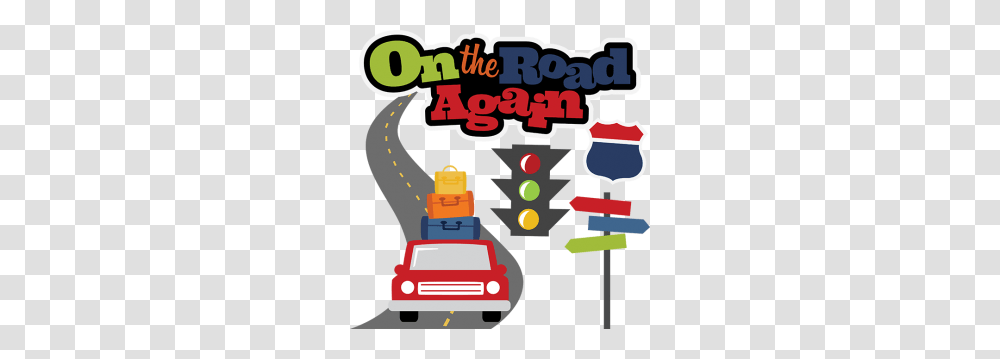 On The Road Aga Scrapbook Vacation Road Trip, Vehicle, Transportation, Label Transparent Png