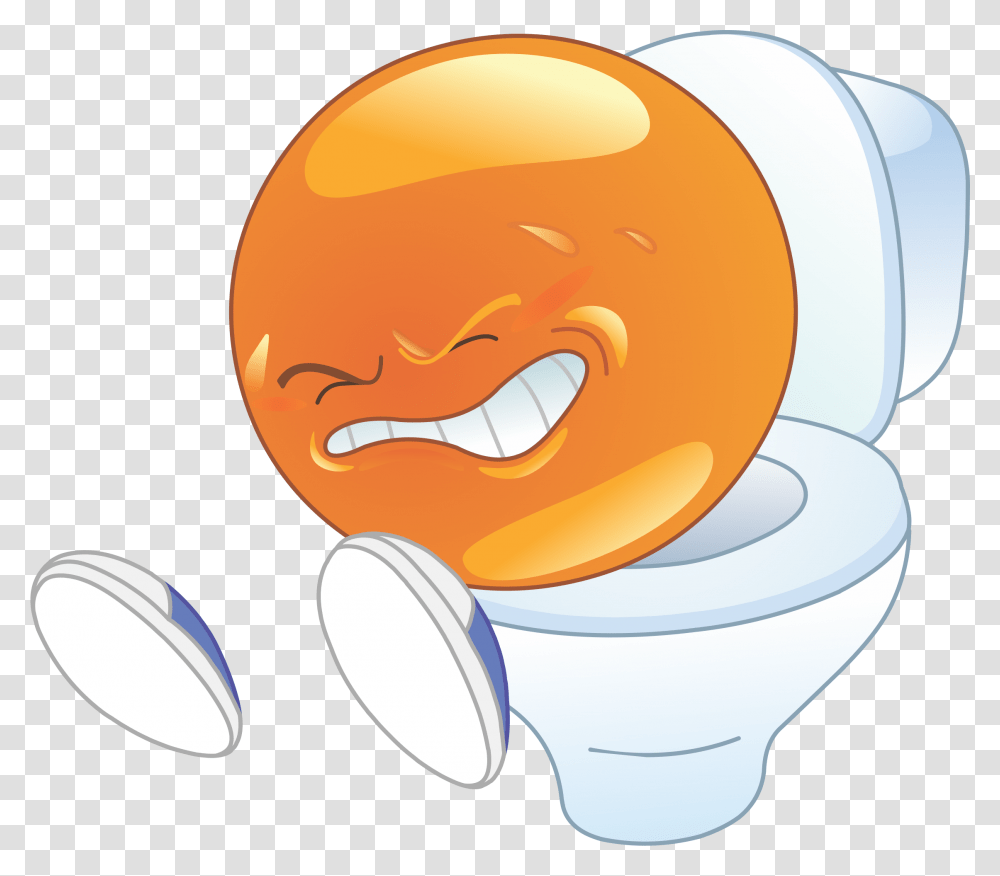 On The Toilet Emoji 32 Decal Pooping Emoticon, Mouth, Lip, Bowl Transparent Png