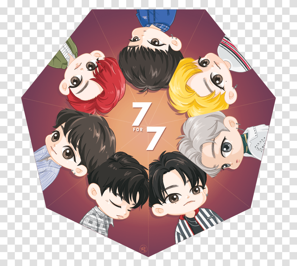 On Twitter 7 For Got7 Got7 Fanart, Photo Booth, Number, Symbol, Text Transparent Png