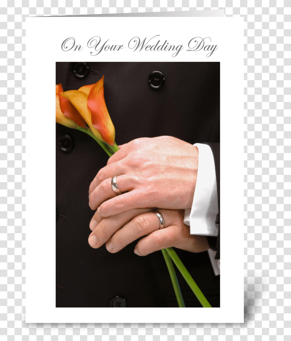 On Your Wedding Day Greeting Card Gay Wedding Day Wishes, Person, Finger, Hand, Jewelry Transparent Png