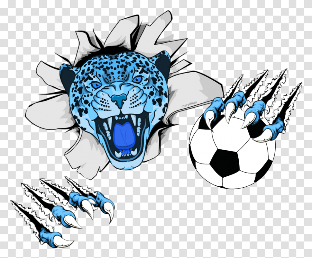Onca Jaguar Manaua Gremio Futebol Illustration, Hook, Claw, Soccer Ball, Football Transparent Png