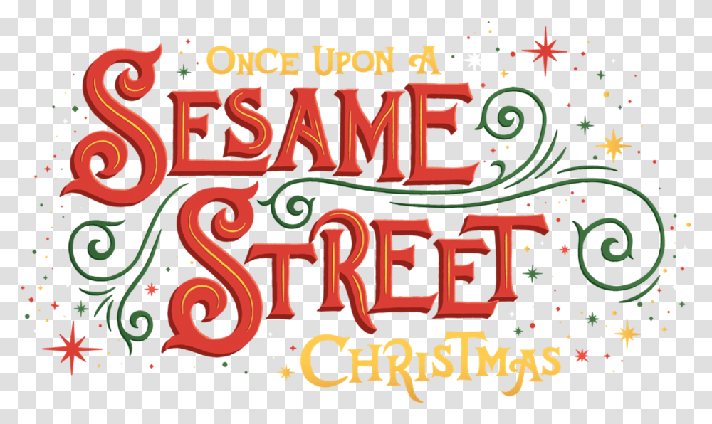 Once Upon A Sesame Street Christmas Graphic Design, Alphabet, Number Transparent Png