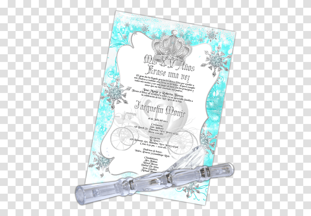 Once Upon A Time Quinceanera Invitations Scroll, Advertisement, Poster, Flyer Transparent Png