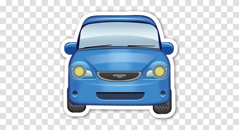 Oncoming Automobile Stickers Emoji Emoticon, Car, Vehicle, Transportation, Bumper Transparent Png
