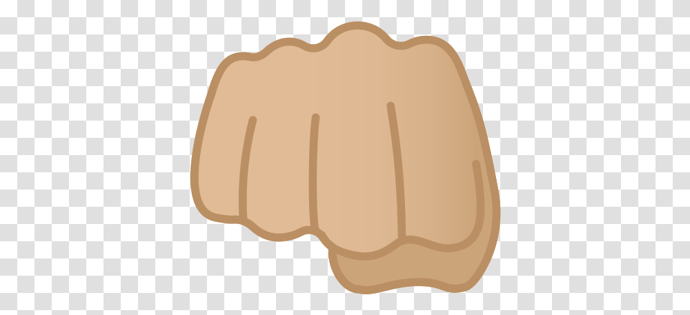 Oncoming Fist Emoji With Medium Light Skin Tone Meaning Soco Emoji, Rock, Food, Baseball Cap, Plant Transparent Png