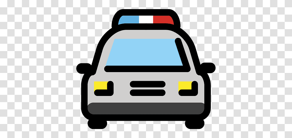 Oncoming Police Car Emoji Clipart Dibujo Coche Creative Commons, Vehicle, Transportation, Automobile, Bumper Transparent Png