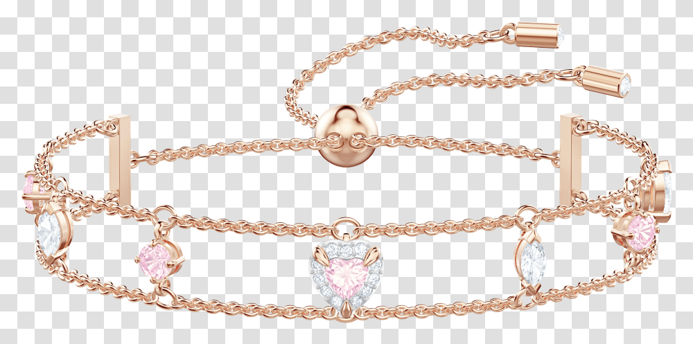 One Bracelet Multi Colored Rose Gold Plating Swarovski Rose Gold Heart Bracelet, Accessories, Accessory, Jewelry, Necklace Transparent Png