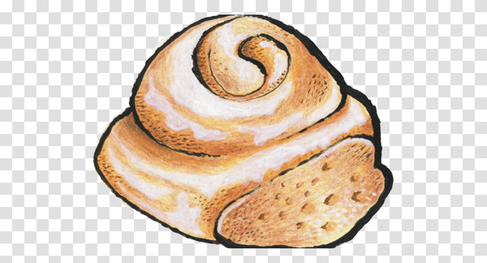 One Clipart Cinnamon Roll Sourdough, Bread, Food, Bun, Fungus Transparent Png