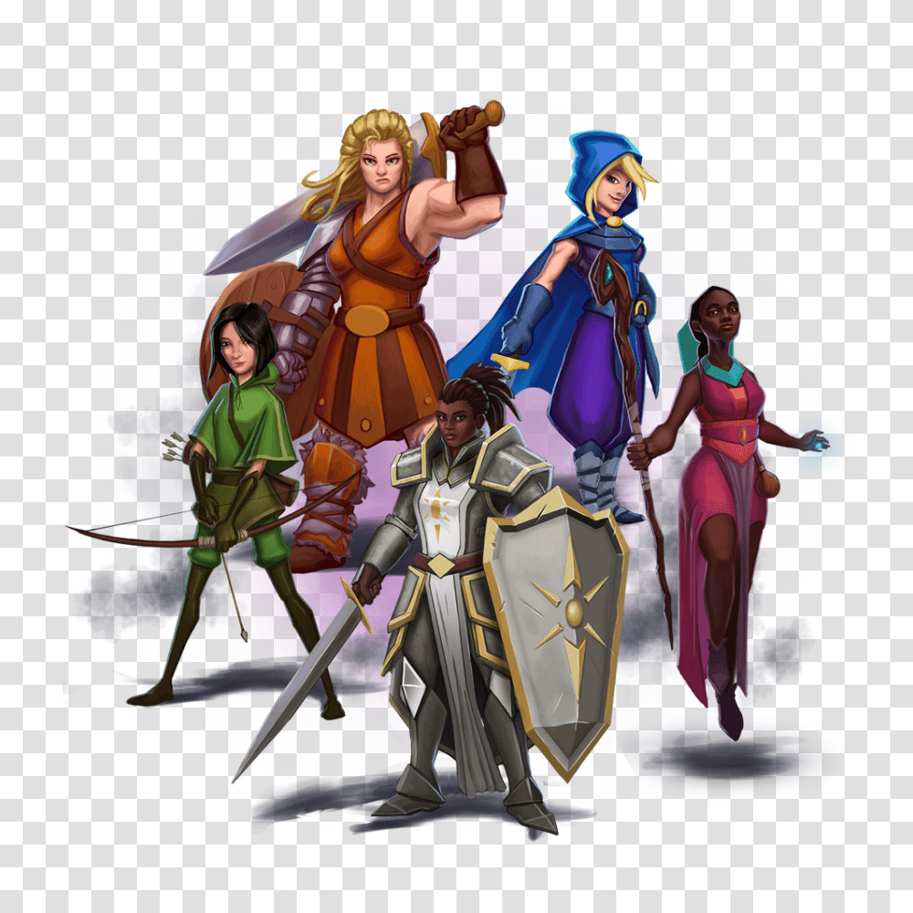 One Deck Dungeon Heroes, Person, Human, Costume, Book Transparent Png