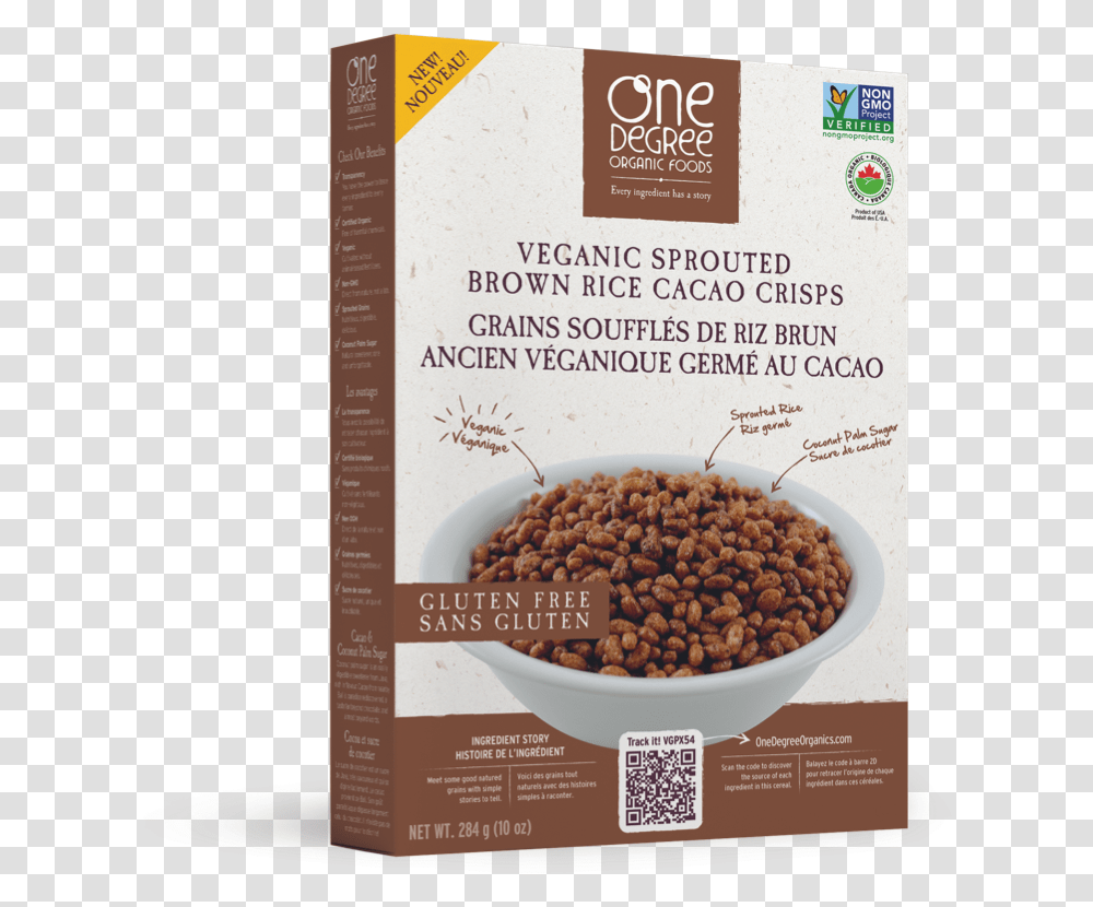 One Degree Organic Foods Sprouted Brown Rice Cacao, Plant, Produce, Vegetable, Bean Transparent Png