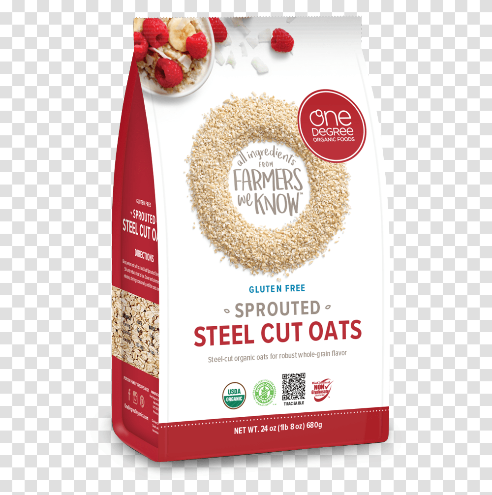 One Degree Sprouted Steel Cut Oats, Seasoning, Food, Sesame, Plant Transparent Png