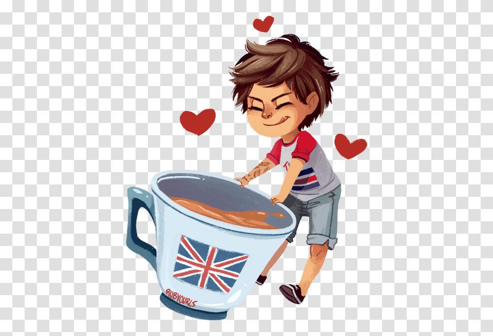 One Direction Louis Tomlinson And Louis Image Louis Tomlinson Fan Art, Person, Human, Bucket, Girl Transparent Png