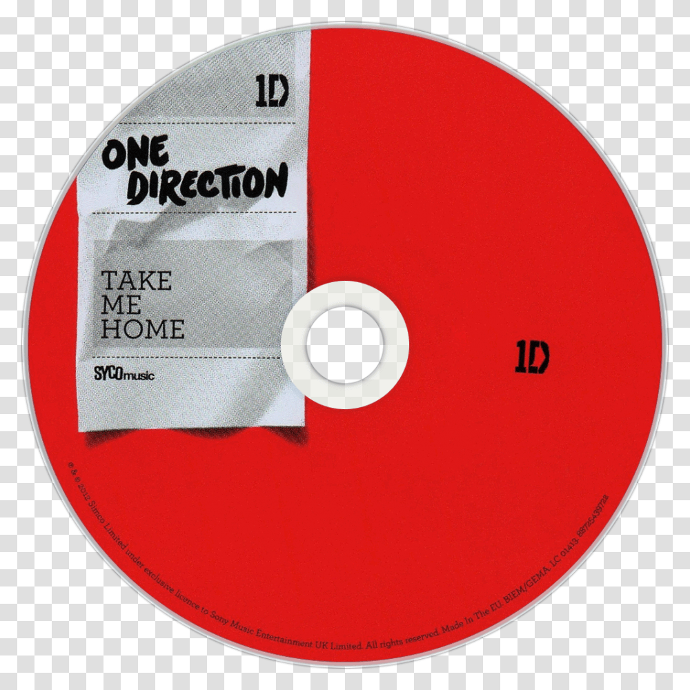 One Direction Take Me Home Yearbook Edition Cd, Disk, Dvd Transparent Png