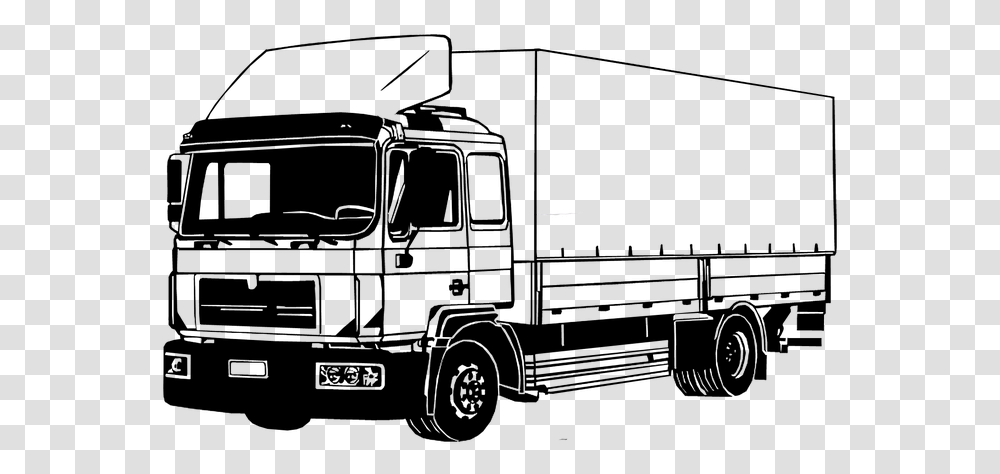 One Graphic Truck 90 Years Computer Graphics Black And White Lorry, Nature, Outdoors, Outer Space, Astronomy Transparent Png