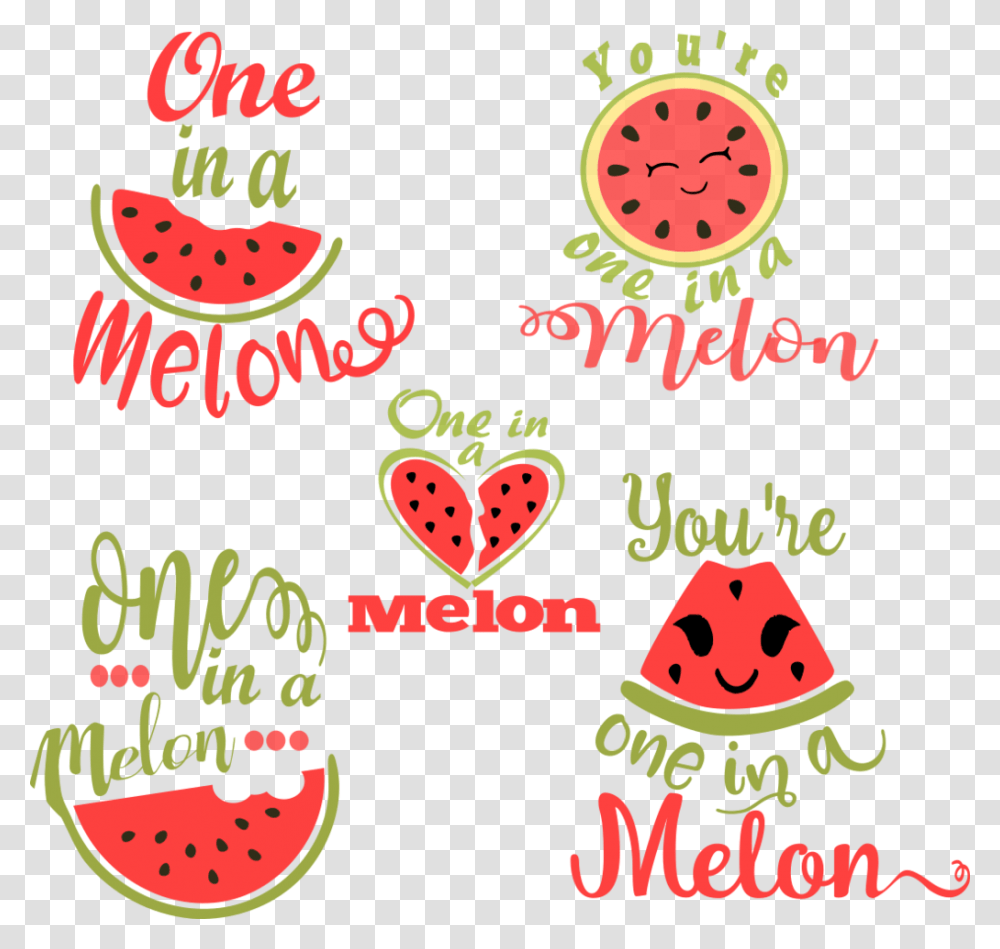 One In A Melon Svg, Plant, Fruit, Food, Watermelon Transparent Png