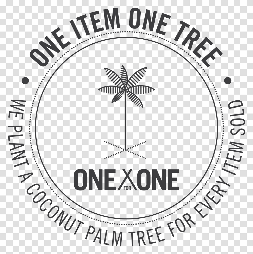 One Item One Tree Minimalist Palm Tree Logo, Analog Clock, Trademark, Wall Clock Transparent Png