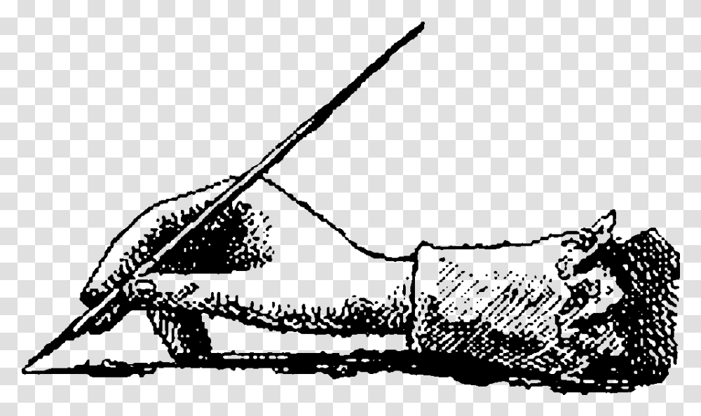 One Of The Hand Cliparts And The Quill Pens Would Make Hand And Quil, Gray, World Of Warcraft Transparent Png