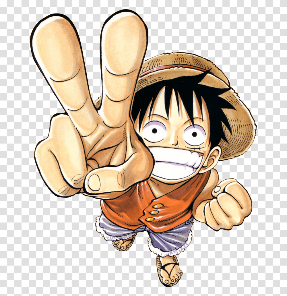 One Piece Clipart Luffy One Piece, Hand, Comics, Book, Person Transparent Png