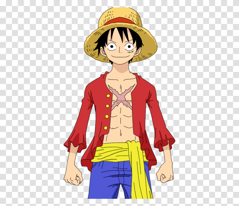 One Piece Luffy Monkey D Luffy Cool Fanart, Person, Hat, Costume Transparent Png