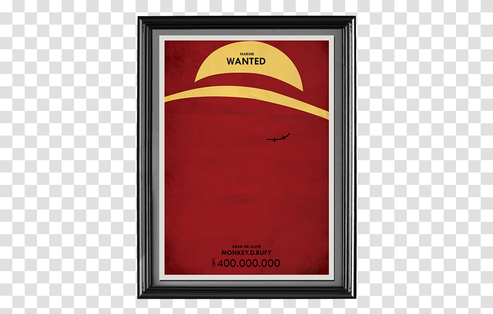 One Piece Minimalist Wanted Poster, Advertisement, Airplane, Aircraft Transparent Png