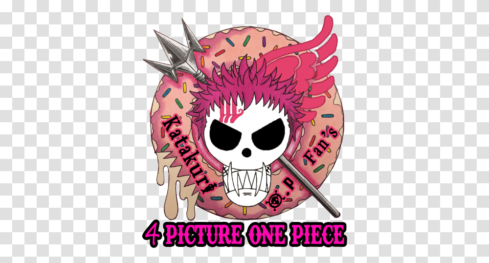 One Piece One Piece Katakuri Jolly Roger, Label, Text, Sticker, Teeth Transparent Png