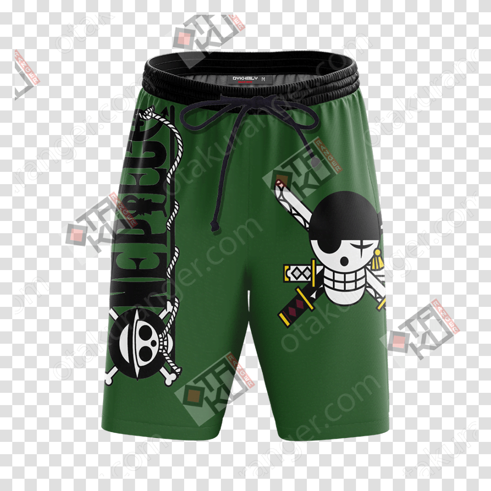 One Piece Roronoa Zoro Minimalist Beach Shorts T Shirt, Apparel, Pants Transparent Png