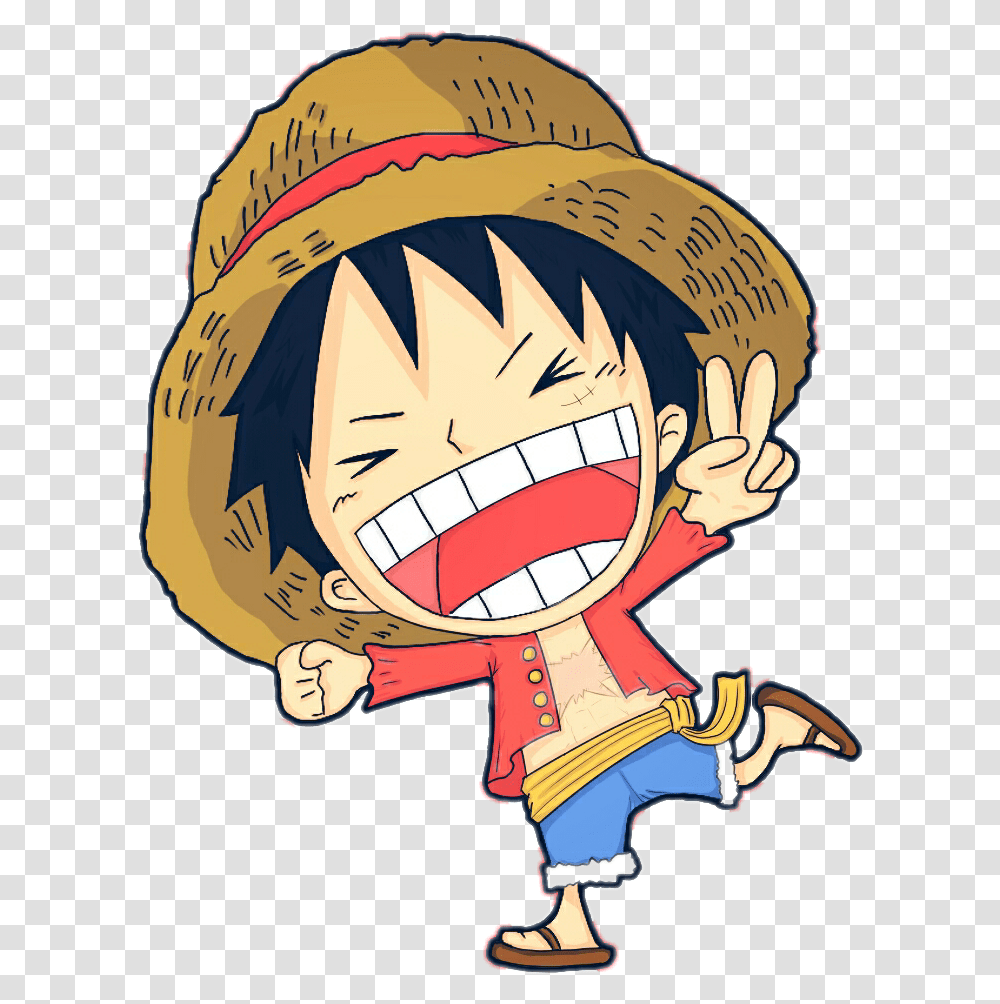 One Piece Ruffy Luffy Stickers One Piece, Comics, Book, Apparel Transparent Png