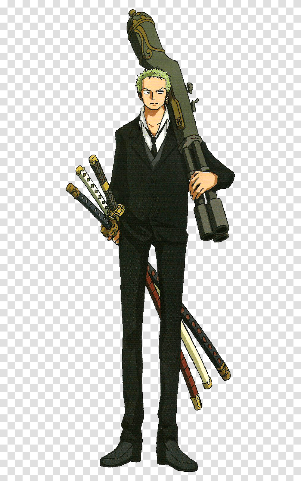 One Piece Zoro Suit, Costume, Overcoat, Person Transparent Png