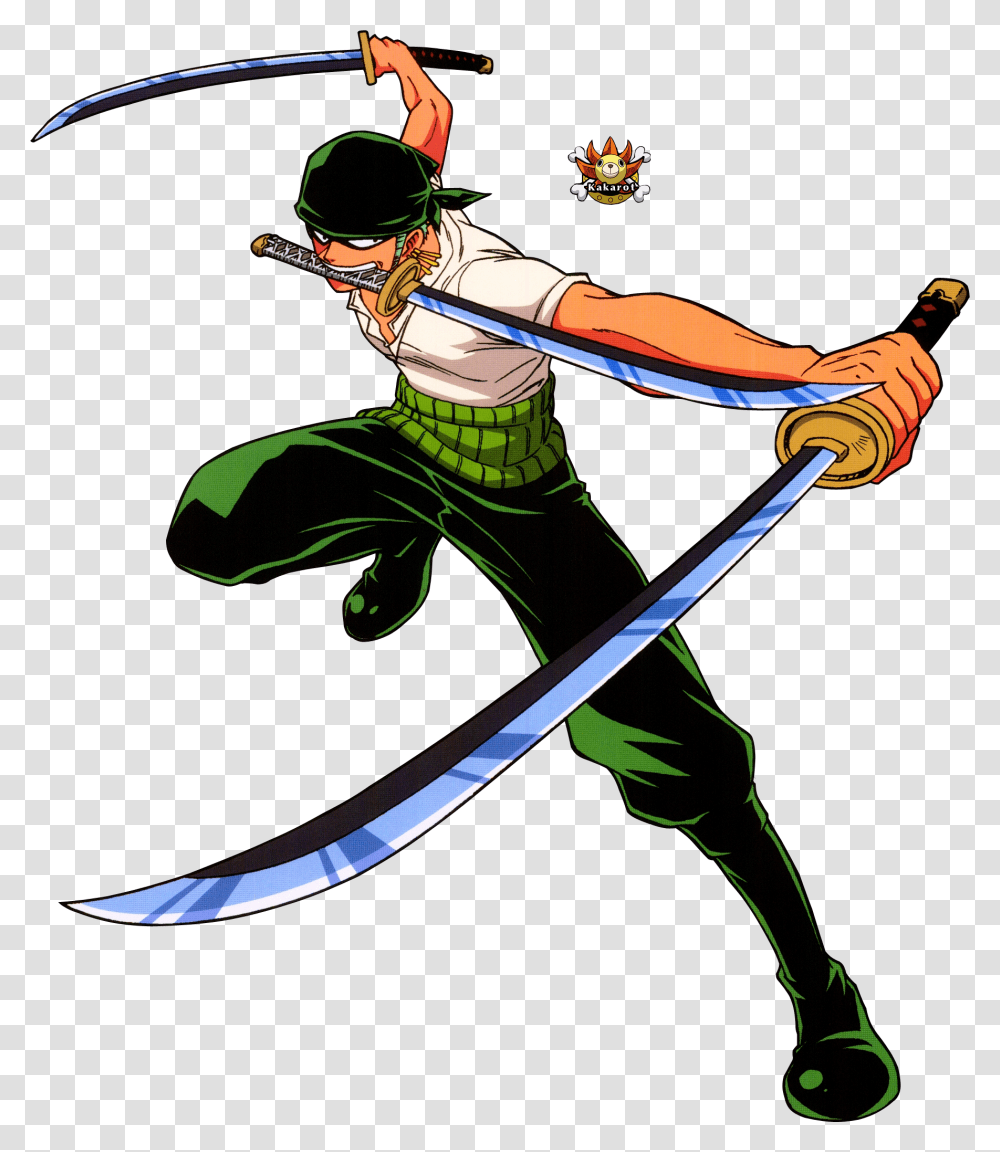 One Piece Zoro Three Swords, Person, Human, Ninja, Performer Transparent Png