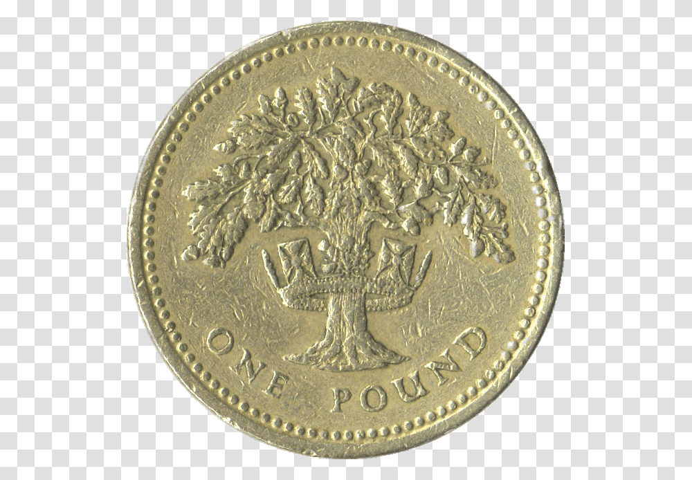 One Pound Coin One Pound Elizabeth, Nickel, Money, Rug, Chandelier Transparent Png