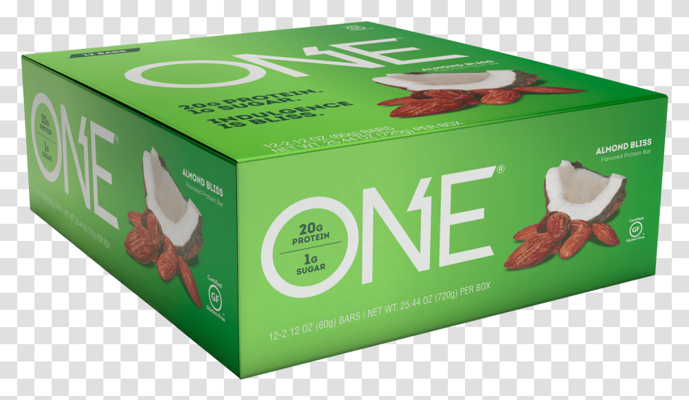 One Protein Bar Almond Bliss Main One Protein Bar Coconut Almond, Plant, Box, Vase, Jar Transparent Png