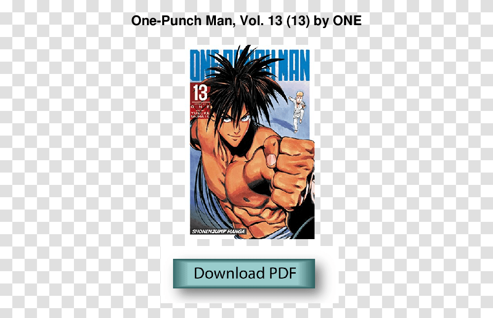 One Punch Man 13 Manga, Person, Human, Hand, Book Transparent Png