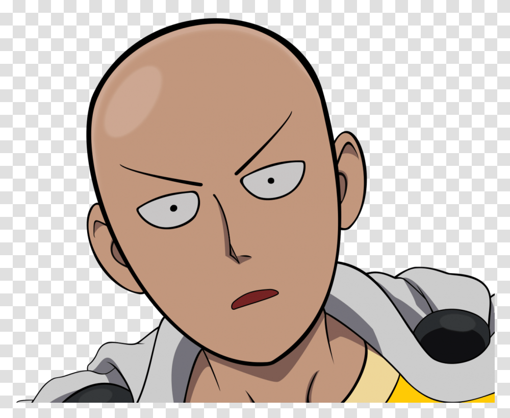 One Punch Man Face One Punch Man Emote, Head, Neck, Skin Transparent Png
