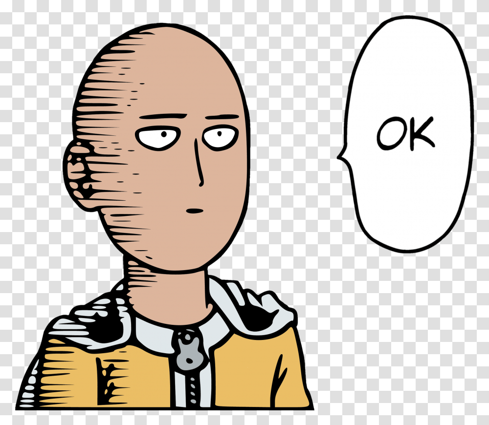 One Punch Man One Punch Man Discord Emoji, Head, Label, Face Transparent Png